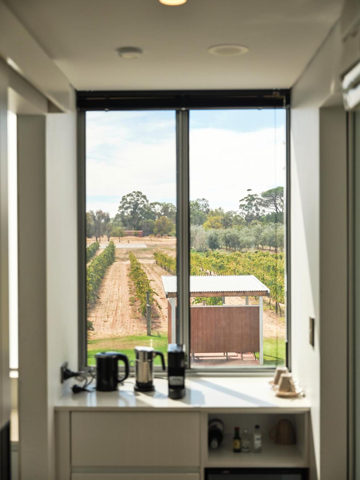 Maya Maya At Mandoon Estate West Swan Exterior photo View of the vineyard from the tasting room